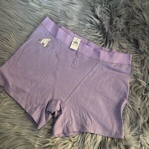 NWT Aerie lavender polar bear boy shorts panties sz L